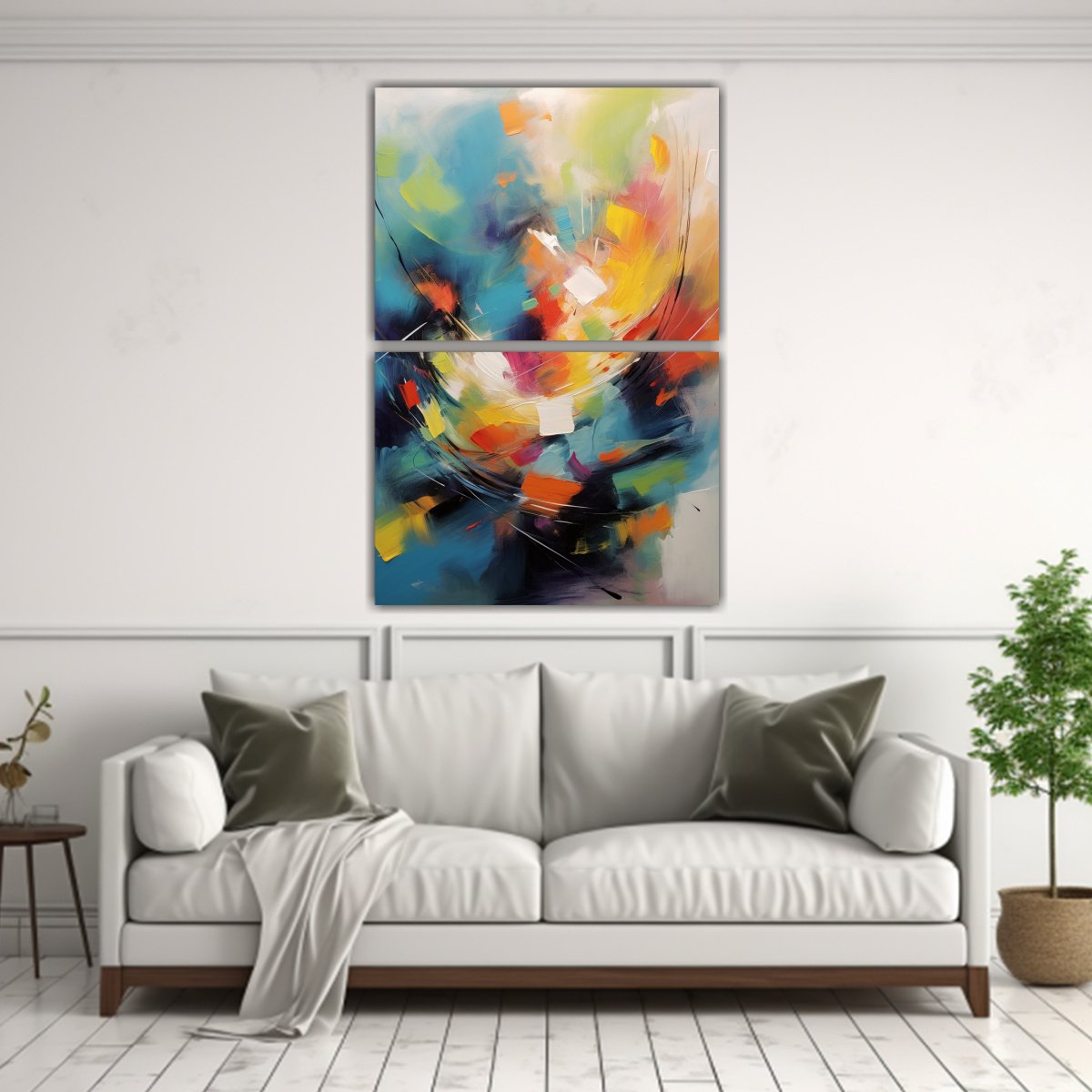 SET 2 TELAS BASTIDOR SUBLIMADA FULL COLOR PINTURA 75X100 CM - 2