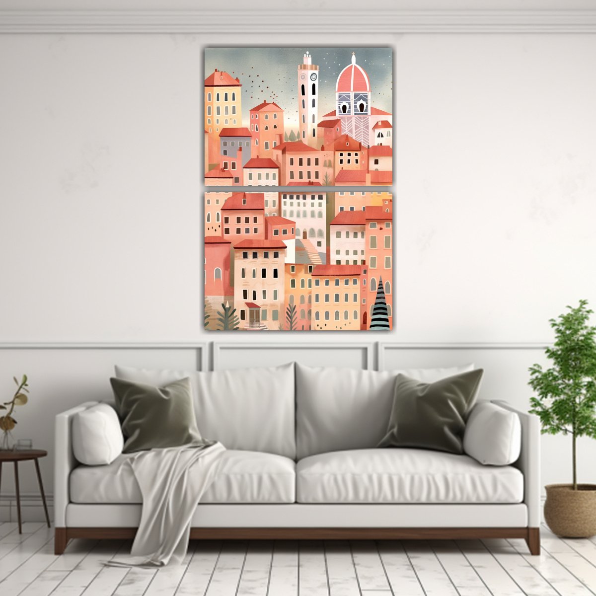 TELA SUBLIMADA: SET 2 ART. ÚNICO FLORENCE CITY 60X80 CM - 2