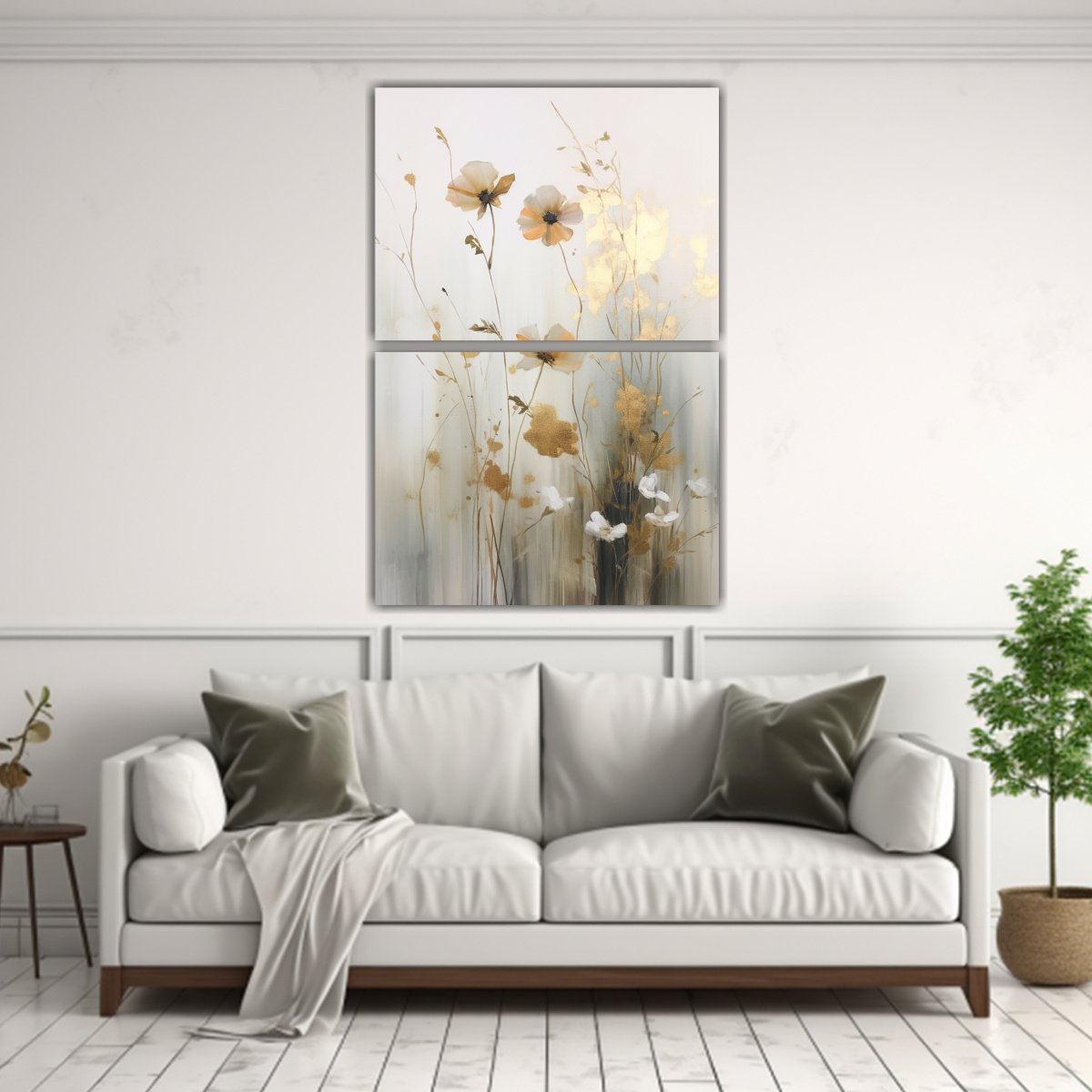 CUADROS CUADRO ORIGINAL BLANCO GRANDE FONDO MINI 75X100 CM - 2