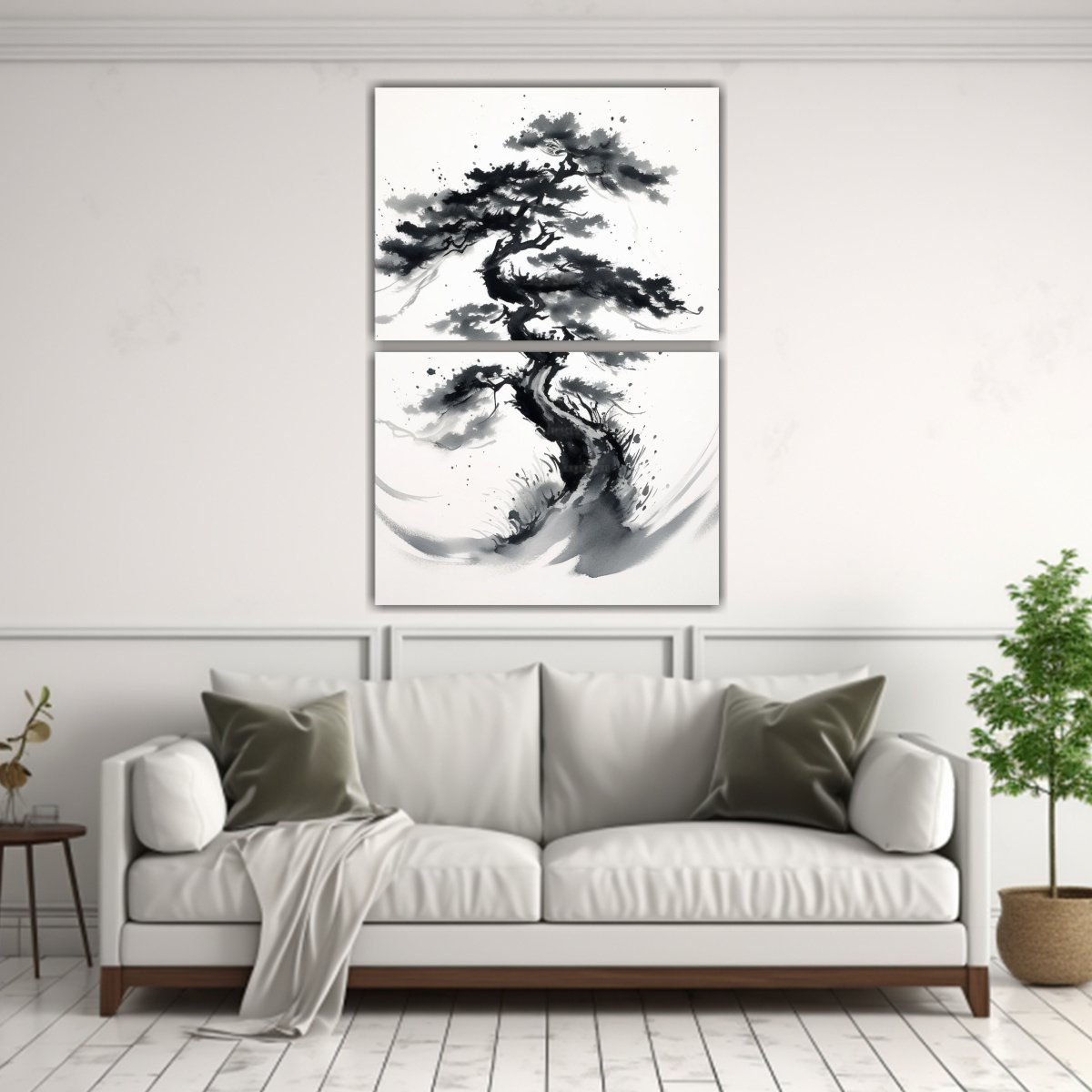CONJUNTO DE PINTURAS DECORATIVAS DE ÁRBOLES 80X120 CM - 2