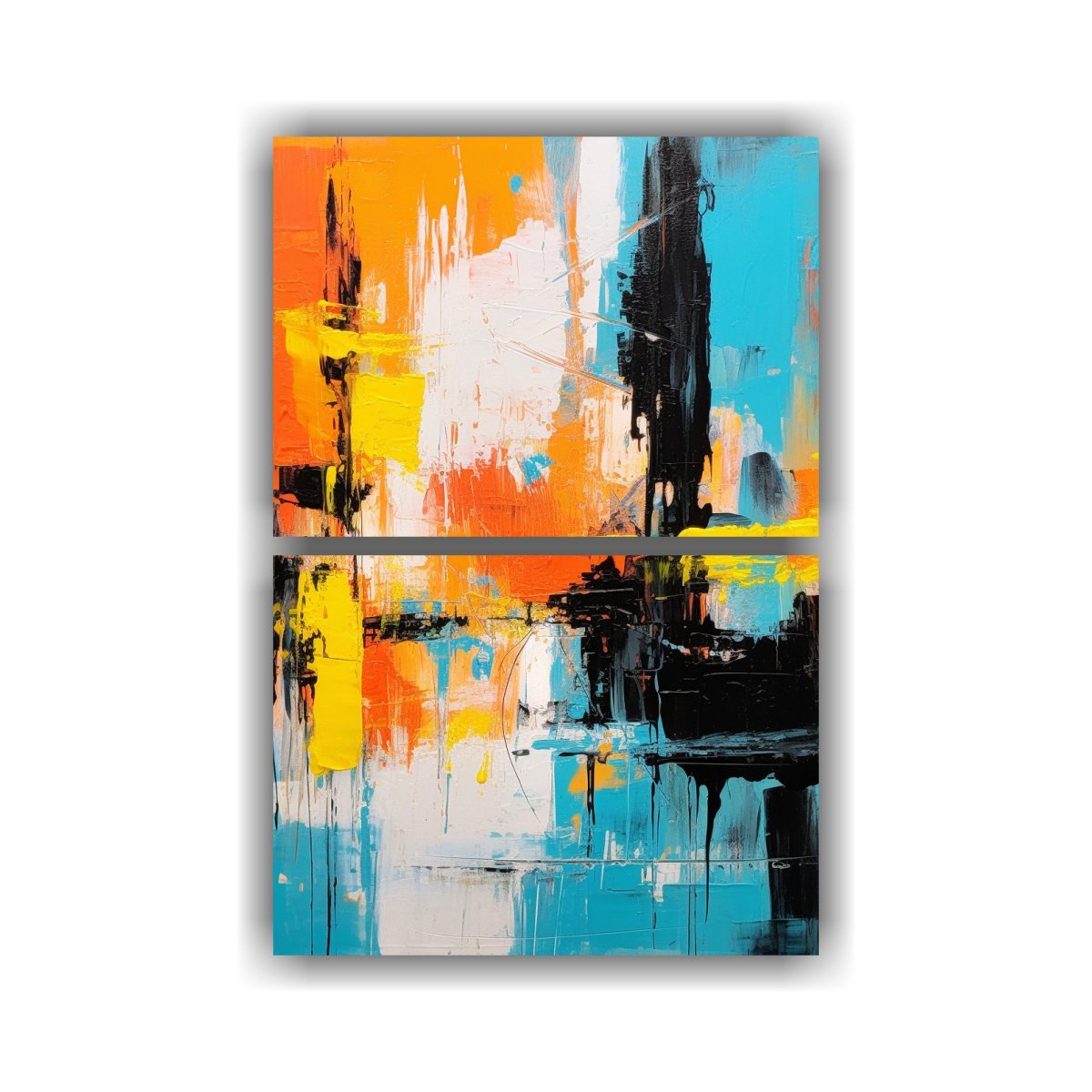 PINTURA ABSTRACTA EXPRESIONISTA INSPIRADA EN LA 45X60 CM - 1