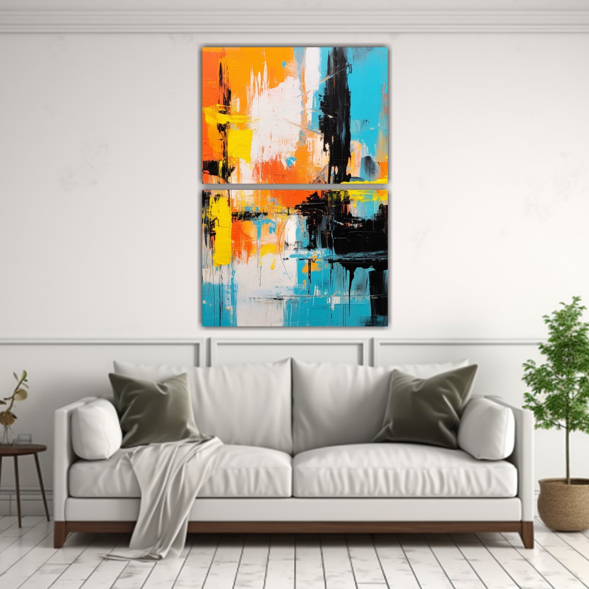 PINTURA ABSTRACTA EXPRESIONISTA INSPIRADA EN LA 45X60 CM - 2