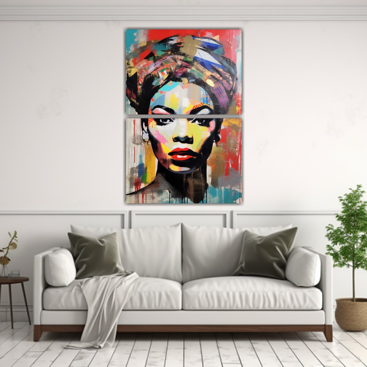 MURAL DE COMPOSICIONES FINAS LÍNEAS PARA CAMA 50X80 CM - 2