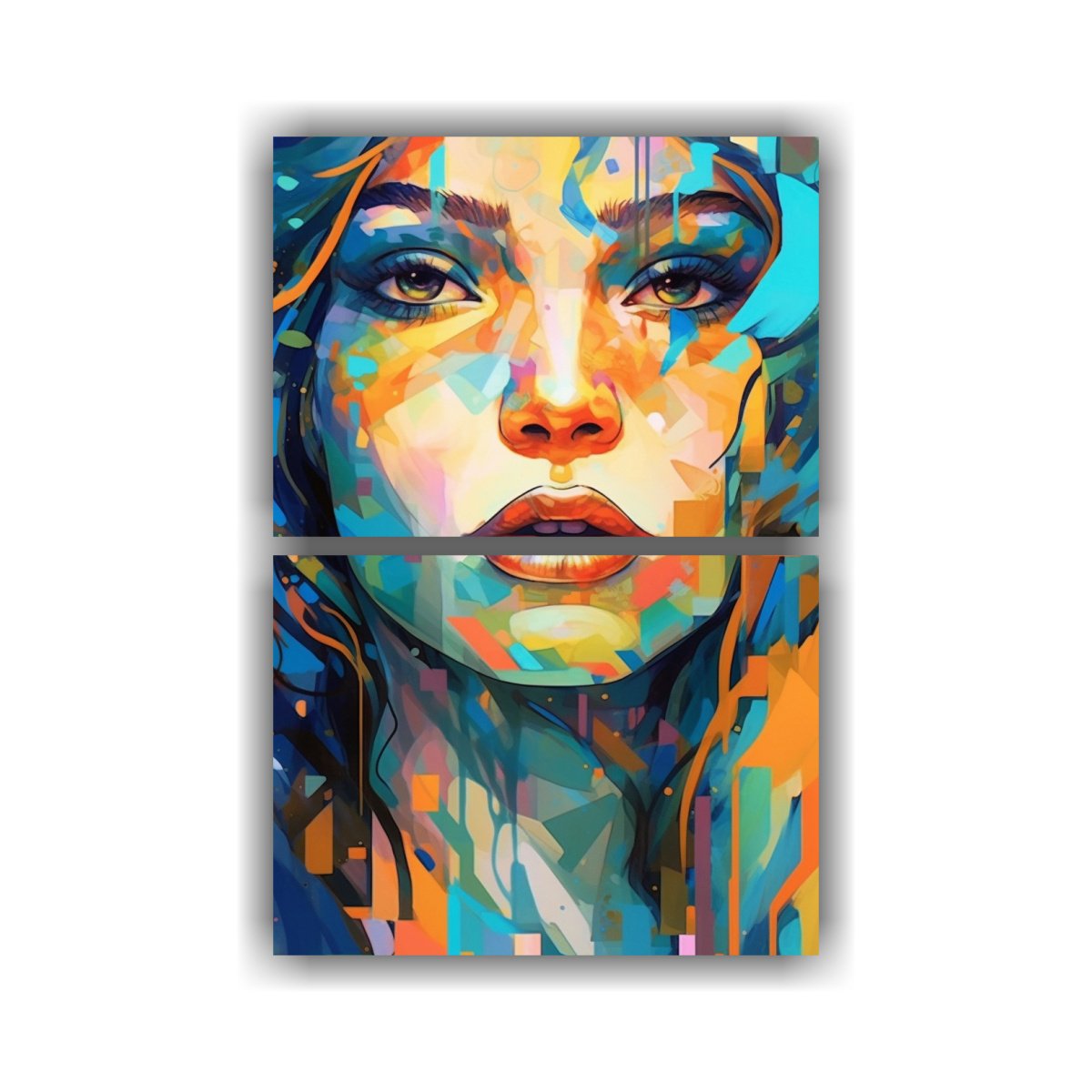 CUADROS ABSTRACTOS VINTAGE CON PROFUNDIDAD Y USO 75X100 CM - 1