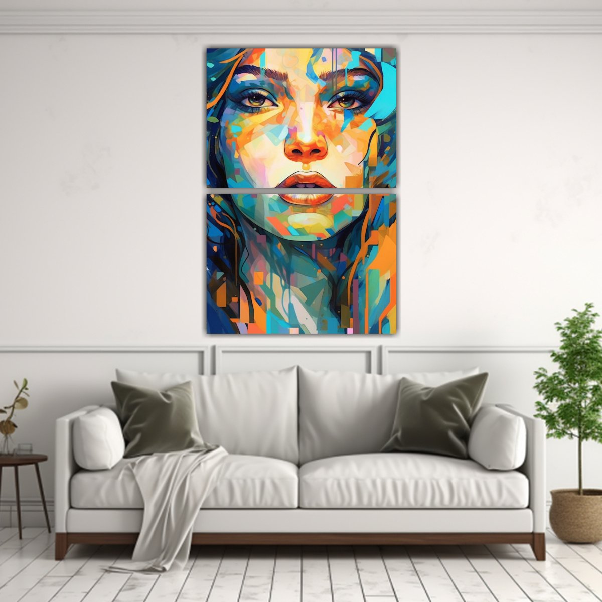 CUADROS ABSTRACTOS VINTAGE CON PROFUNDIDAD Y USO 75X100 CM - 2