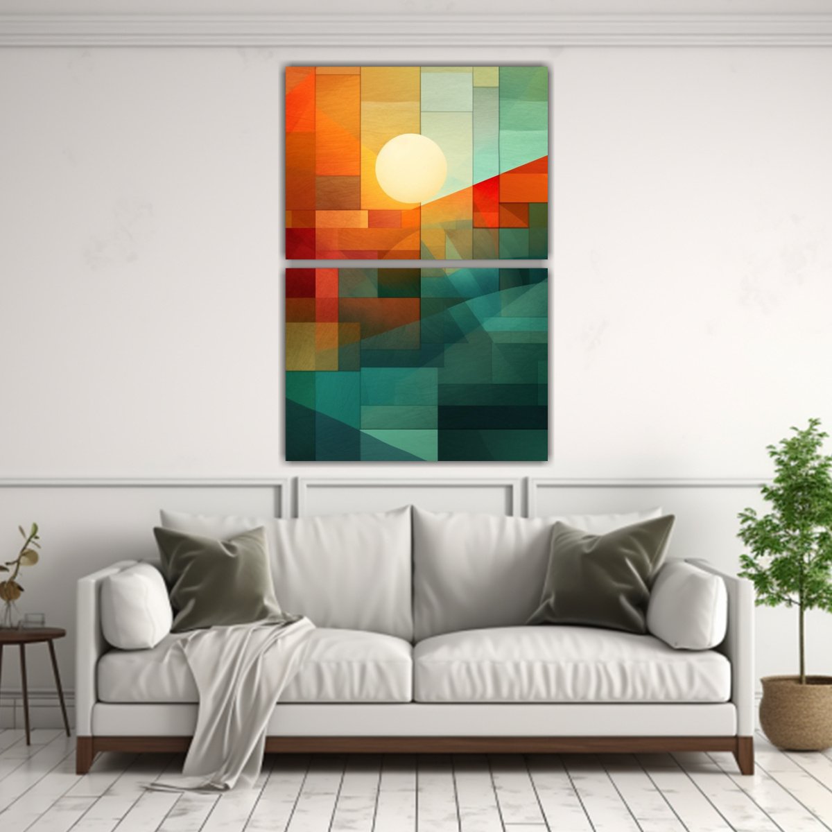 DOS TELAS EN BASTIDOR ESPECTACULAR EXCLUSIVO 75X100 CM - 2