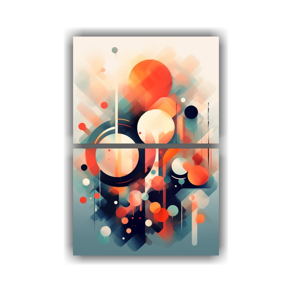 CUADRO CONCEPTUAL ABSTRACTO COLORIDO PARA 65X100 CM - 1