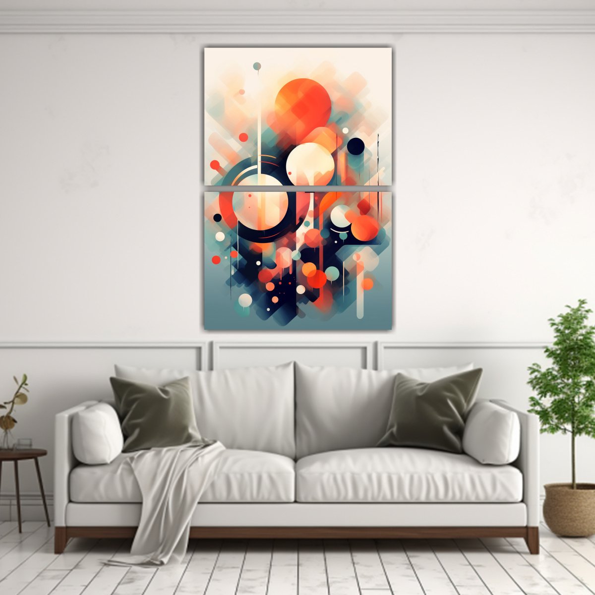 CUADRO CONCEPTUAL ABSTRACTO COLORIDO PARA 65X100 CM - 2
