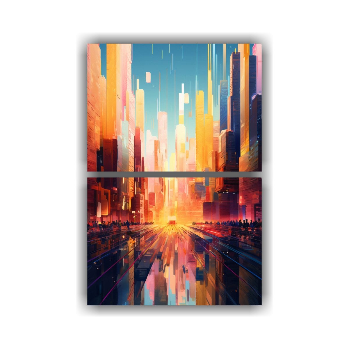 DOS LIENZOS MODERNO MODERNIDAD EL ETERNO Y 65X100 CM - 1