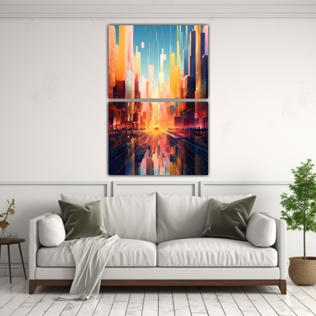 DOS LIENZOS MODERNO MODERNIDAD EL ETERNO Y 65X100 CM - 2