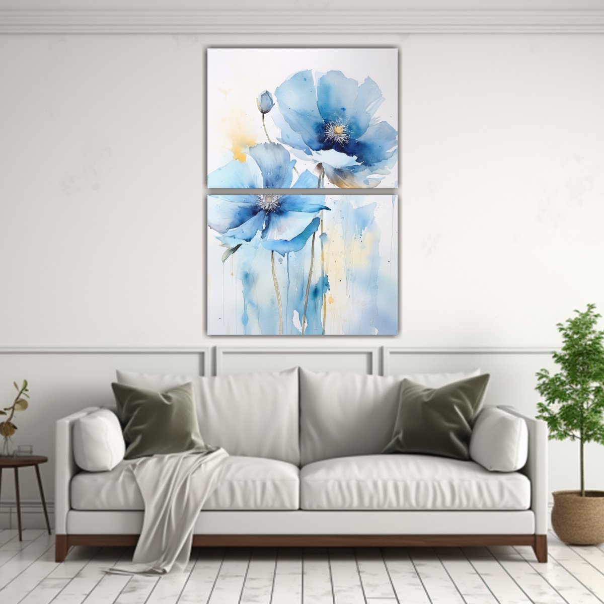 PINTURAS MODERNAS ACUARELAS ABSTRACTAS DE 75X100 CM - 2