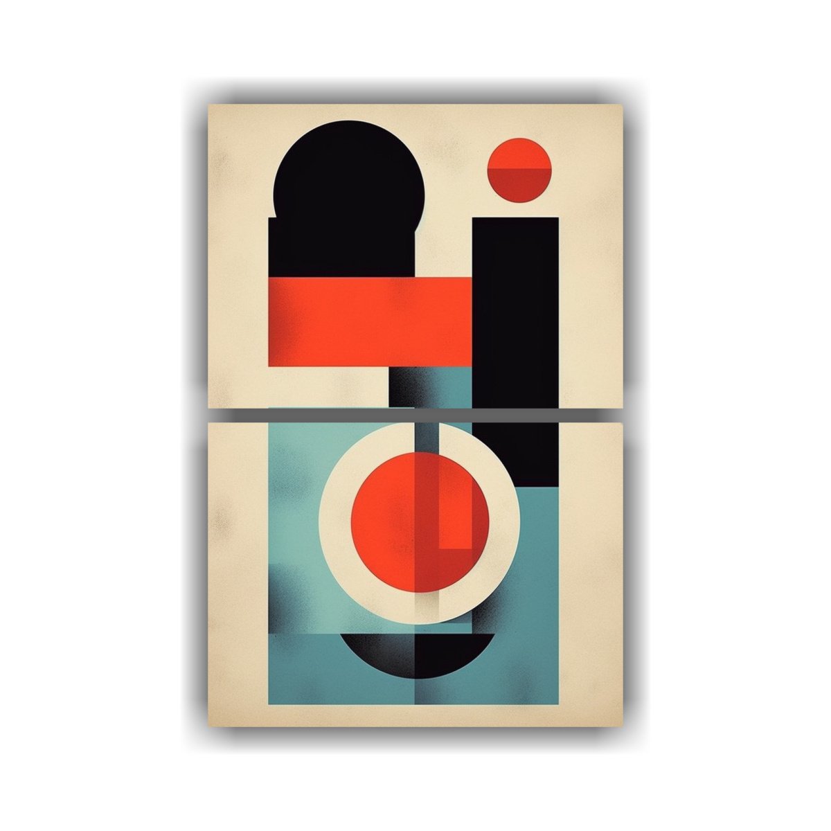 PINTURAS ABSTRACTAS EN BASTIDOR VINTAGE CON 45X60 CM - 1