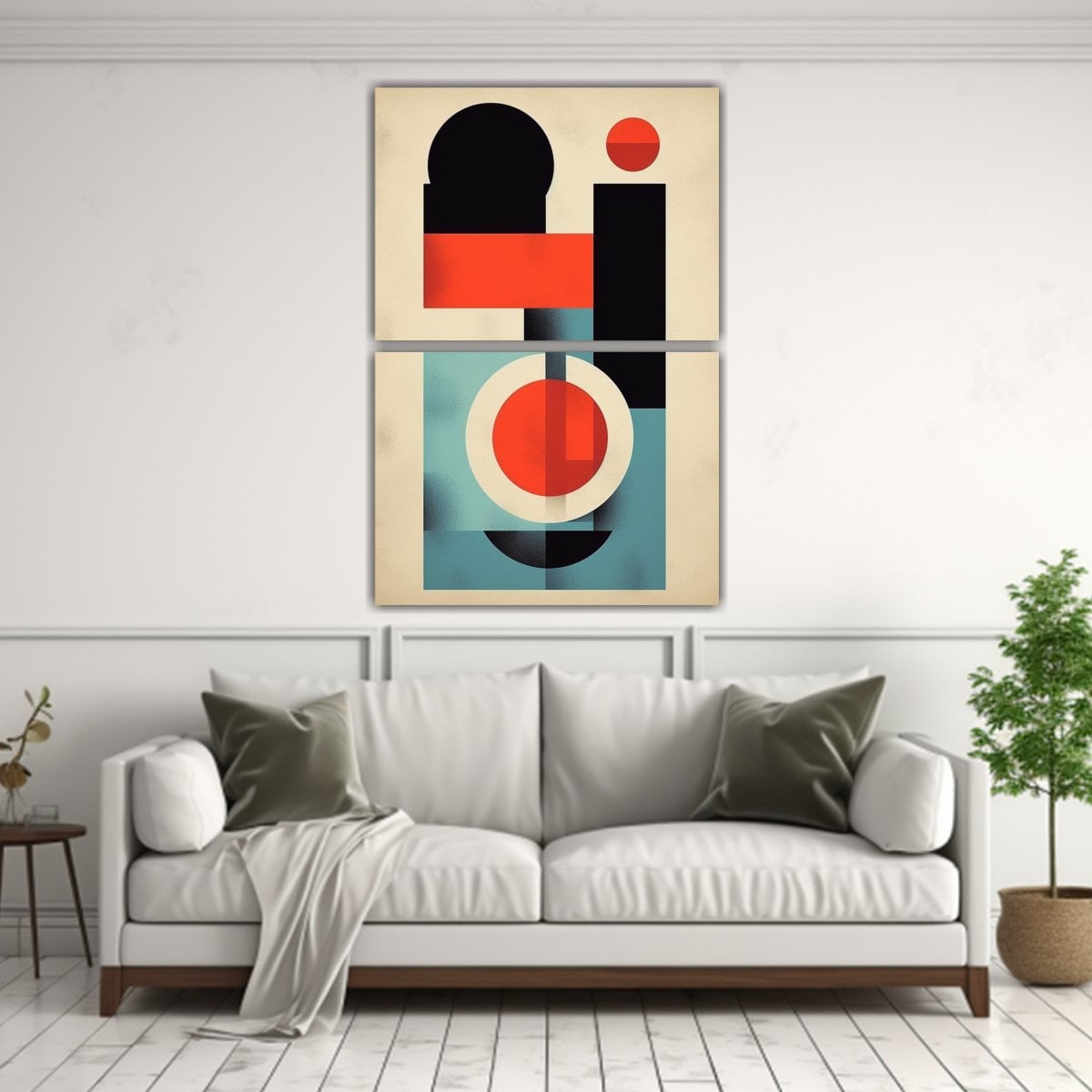 PINTURAS ABSTRACTAS EN BASTIDOR VINTAGE CON 45X60 CM - 2