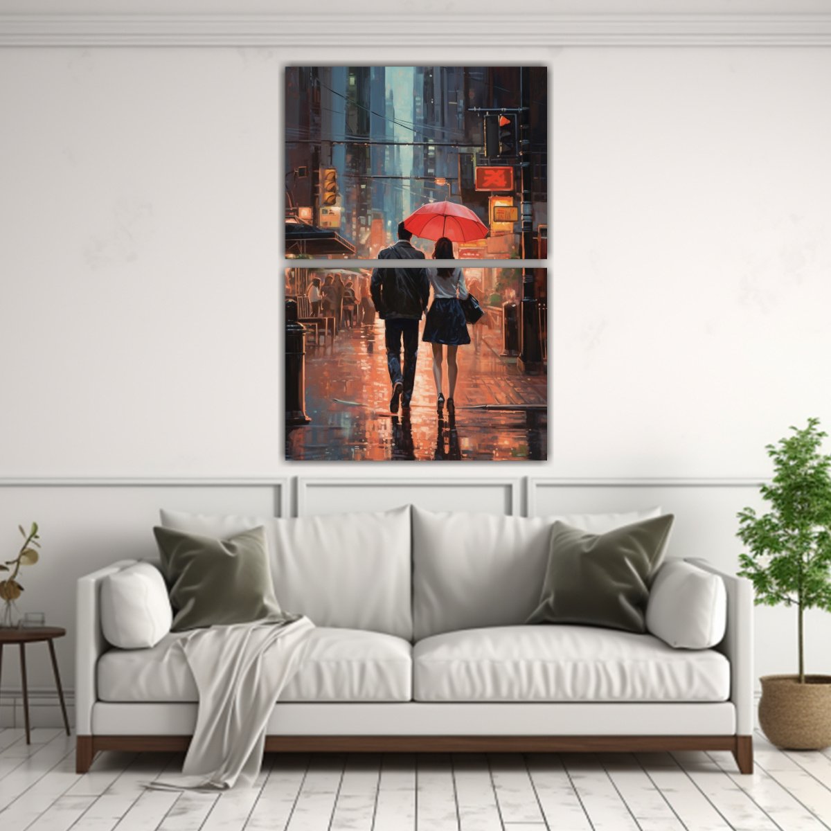 PINTURA DE DECORACIÓN DOS TELAS EN BASTIDOR 65X100 CM - 2
