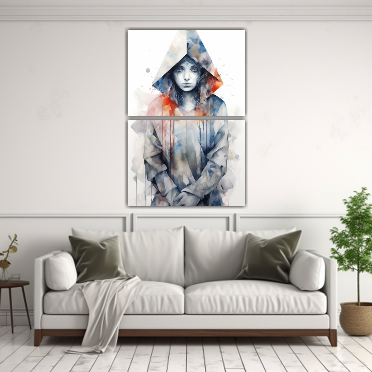 PINTURAS DECORATIVAS DE TELA ACUARELA CRYPTID Y 65X100 CM - 2