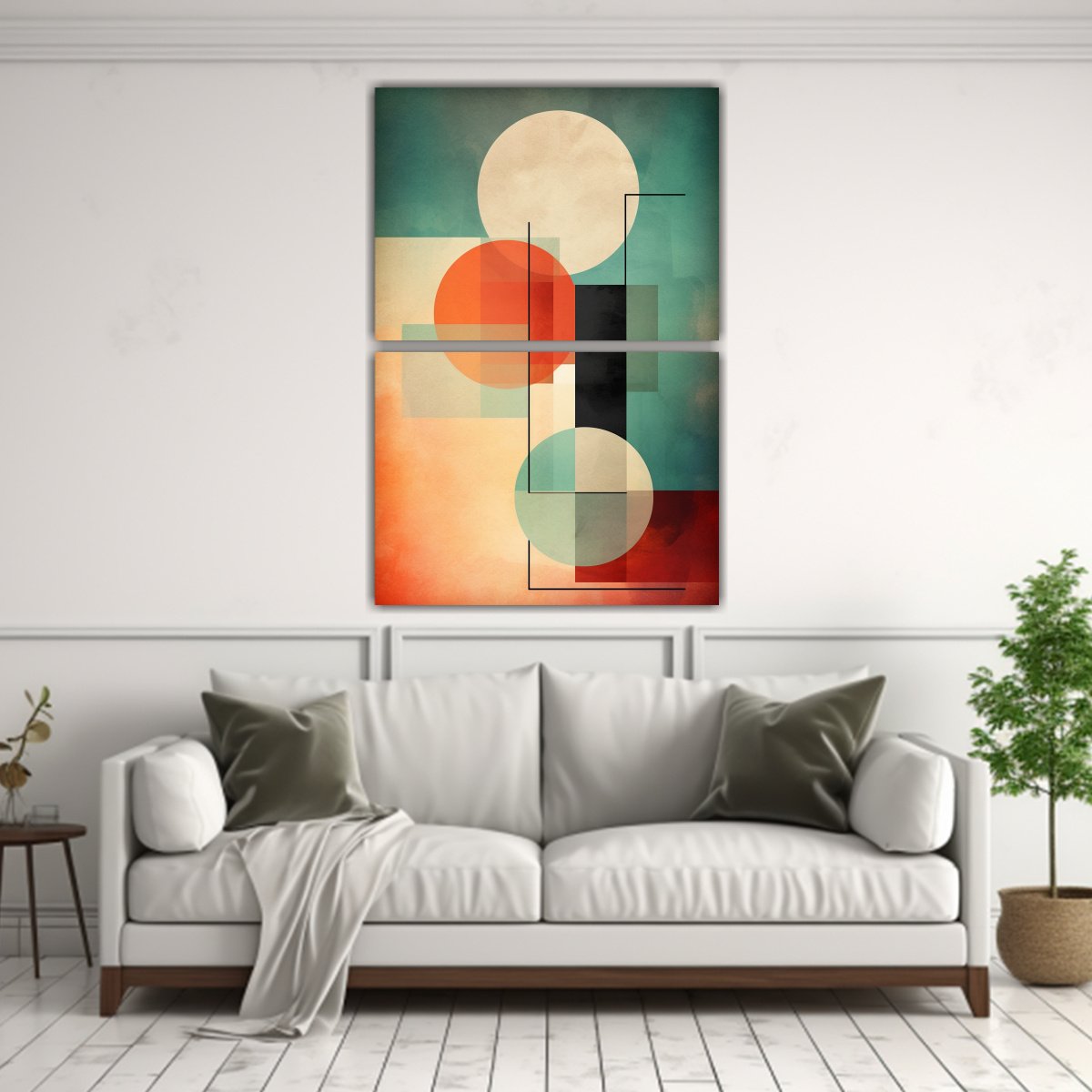 CONJUNTO DE CUADROS ESTILO GALERÍA PARA SALA 120X160 CM - 2