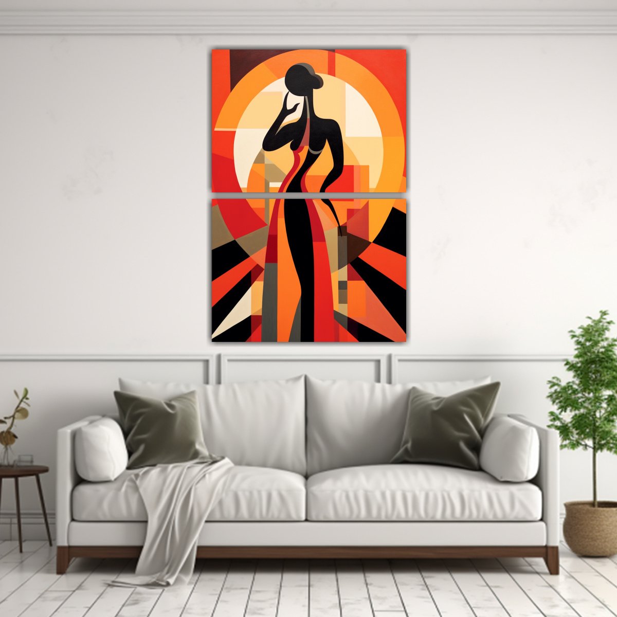PINTURA MINIMALISTA DOS TELAS EN BASTIDOR CON 40X60 CM - 2