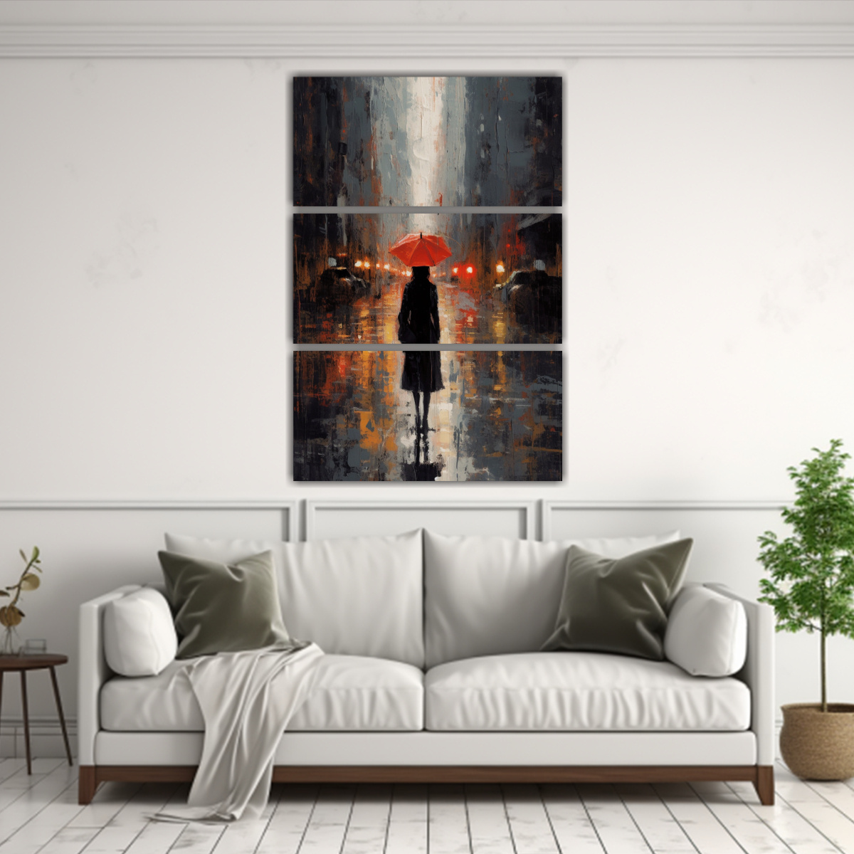 TRES CUADROS CUADRO COMEDOR ABSTRACTO 60X90 CM - 2