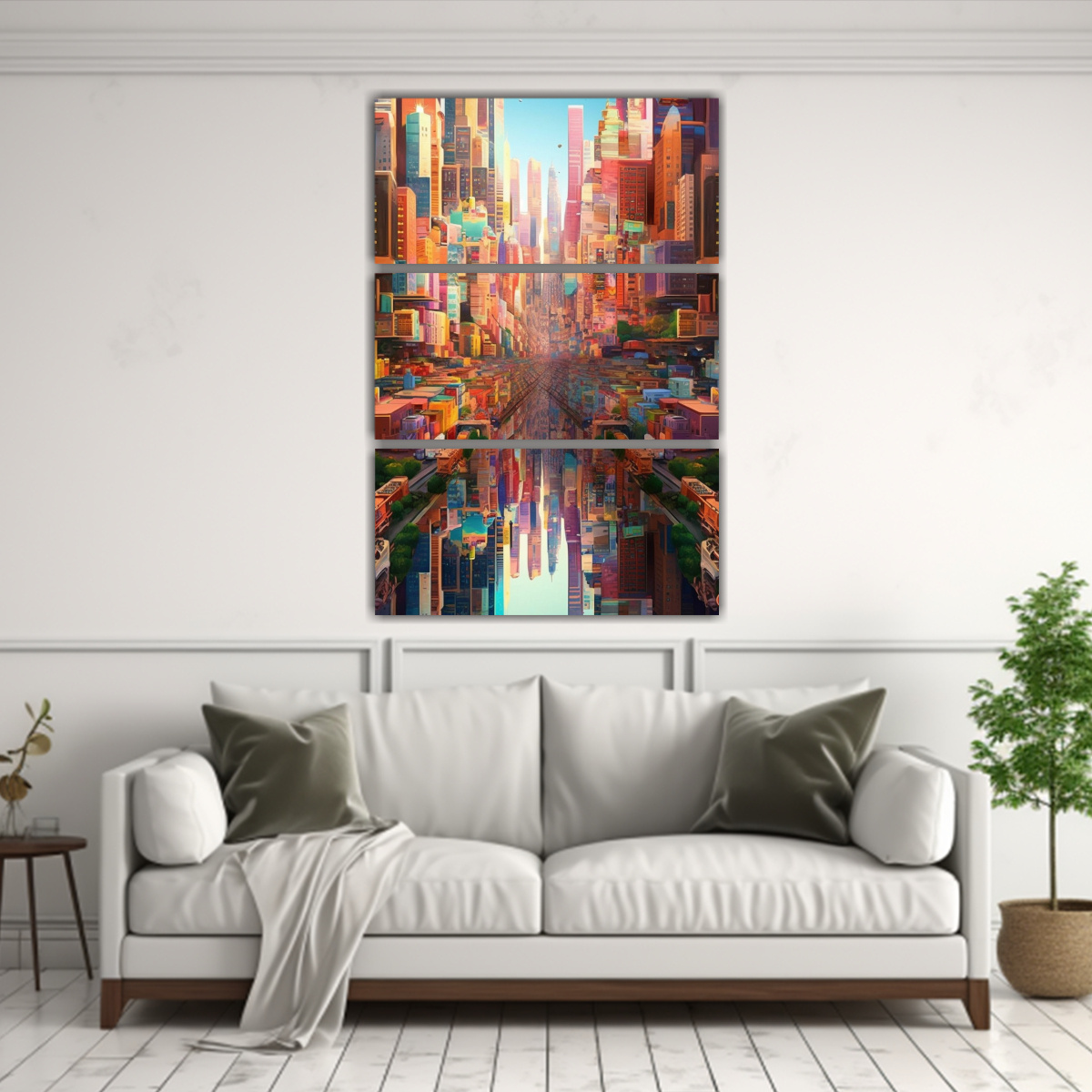 PINTURAS DECORATIVAS TRÍPTICO CREATIVA LINDA CON 120X180 CM - 2