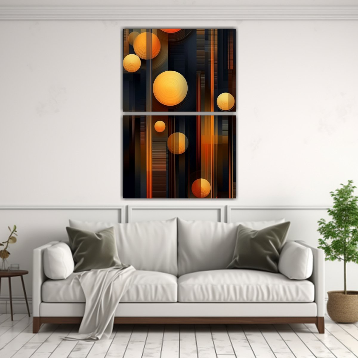 PINTURA ABSTRACTA REFLECTANTE ESTILO LA LÍNEA, 120X160 CM - 2