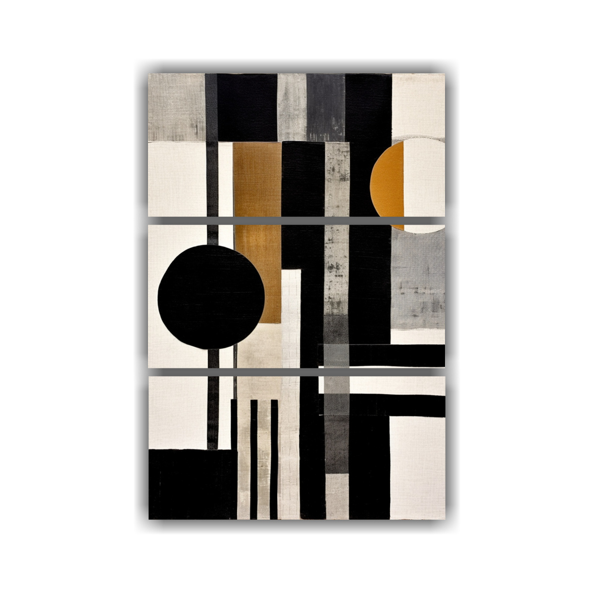 PINTURA ABSTRACTA EN BLANCO Y NEGRO CON VARIAS 100X150 CM - 1