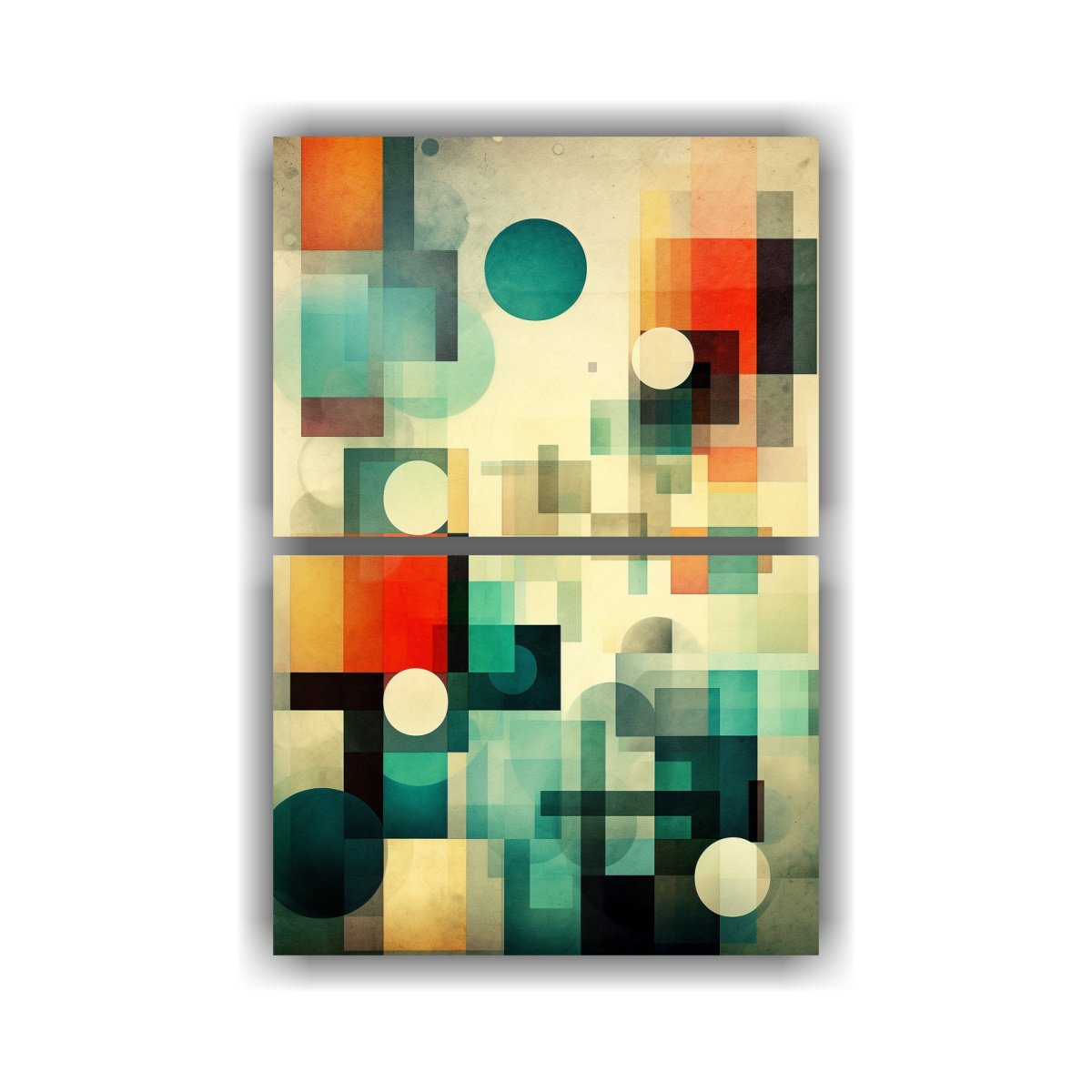 CUADROS MODERNOS GEOMÉTRICOS EN ARMONÍA 40X60 CM - 1