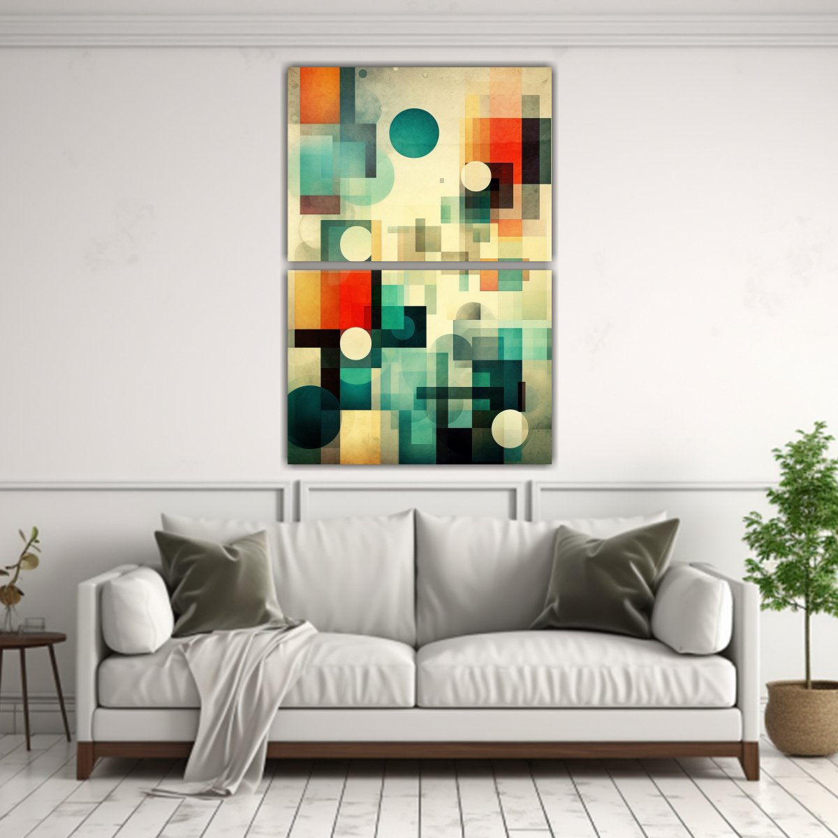 CUADROS MODERNOS GEOMÉTRICOS EN ARMONÍA 40X60 CM - 2