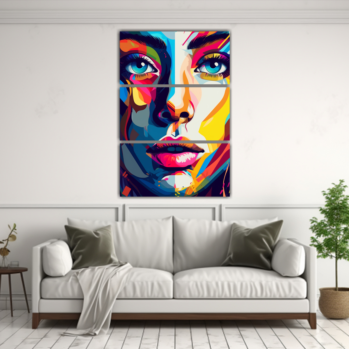 PINTURAS ABSTRACTAS COLORIDAS CON SUPERPOSICIONES 100X150 CM - 2