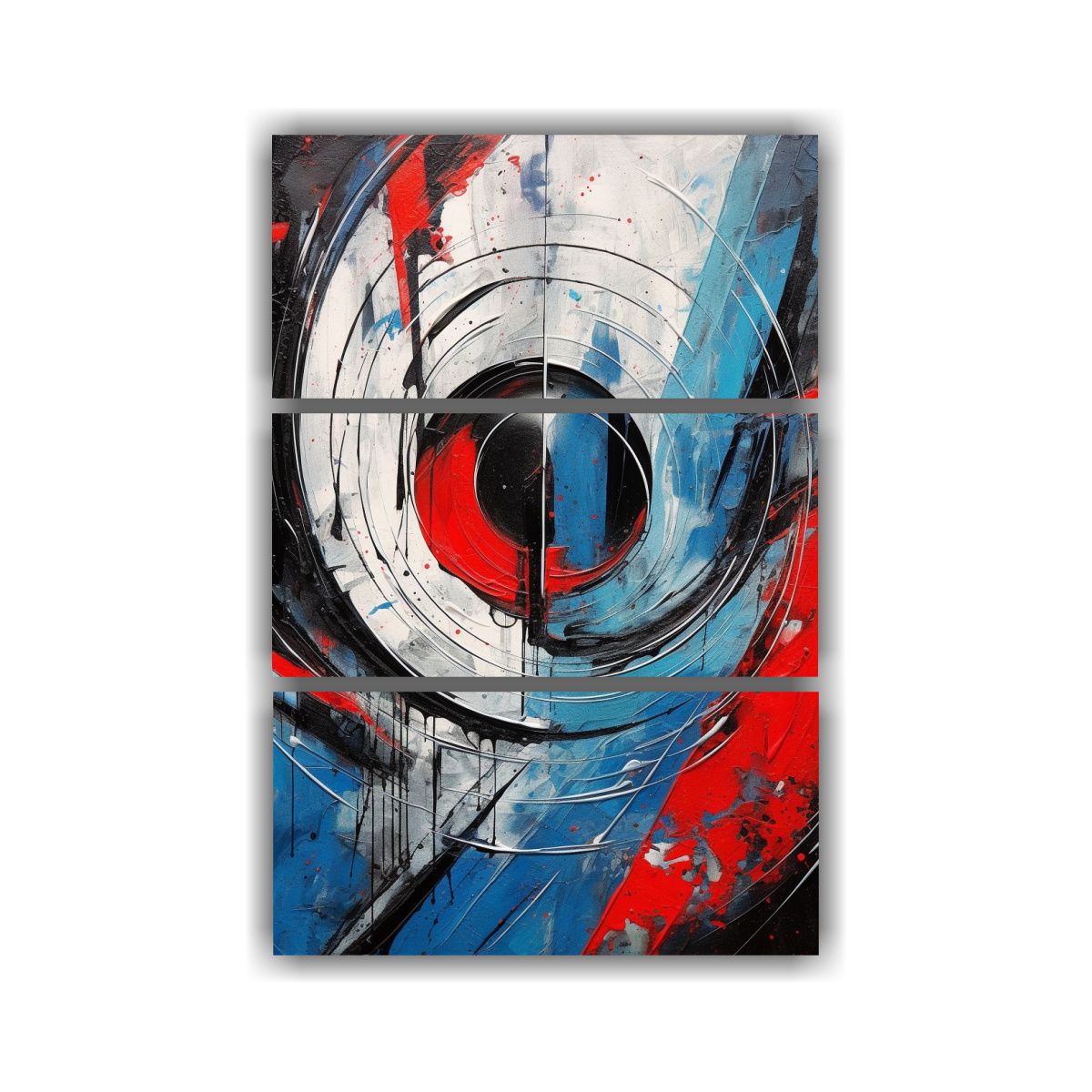 CONJUNTO 3 COMPOSICIONES VINTAGE CON DIBUJO 100X150 CM - 1