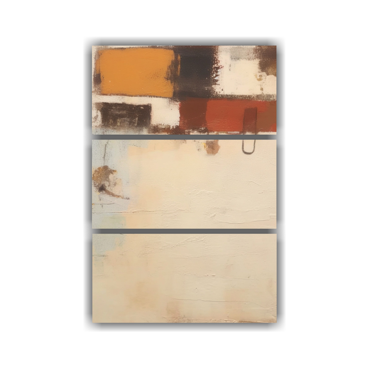 SET 3 PINTURAS DECORATIVAS CONCEPTO BRILLANTE EN 120X180 CM - 1