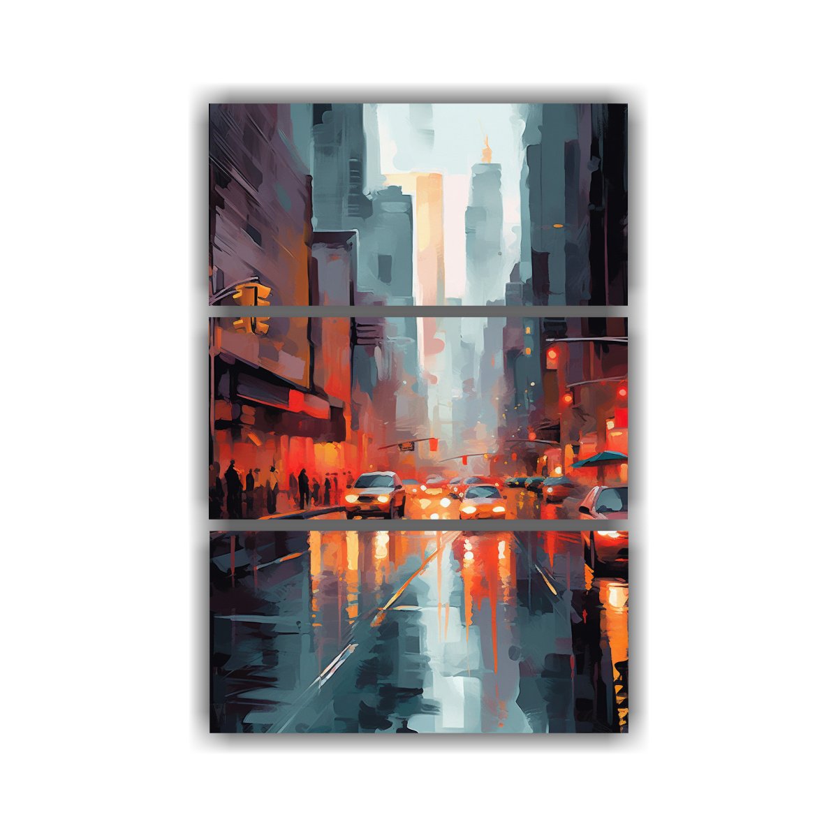 PINTURA DE ÓLEO DE NUEVA YORK CON FINOS DETALLES 80X120 CM - 1