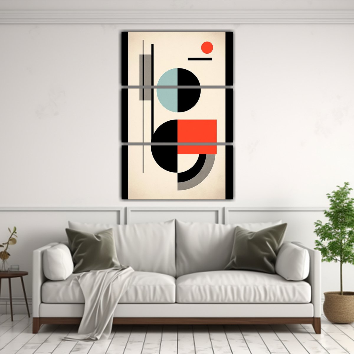 CUADROS ABSTRACTO GAMA DE COLORES BAUHAUS CANVA 3 80X120 CM - 2