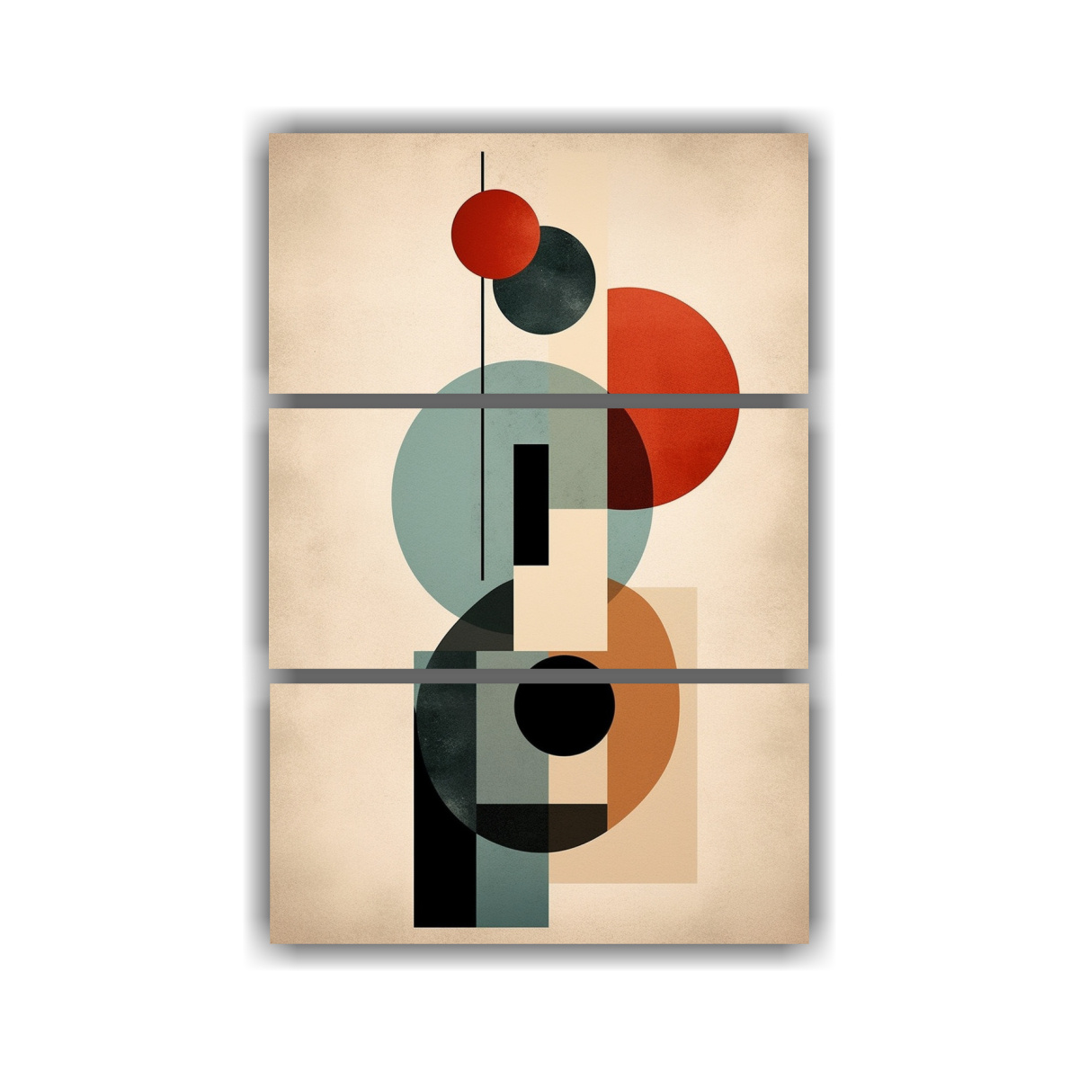 TRES LIENZOS DE TELA ABSTRACTOS CONTEMPORÁNEOS 60X90 CM - 1