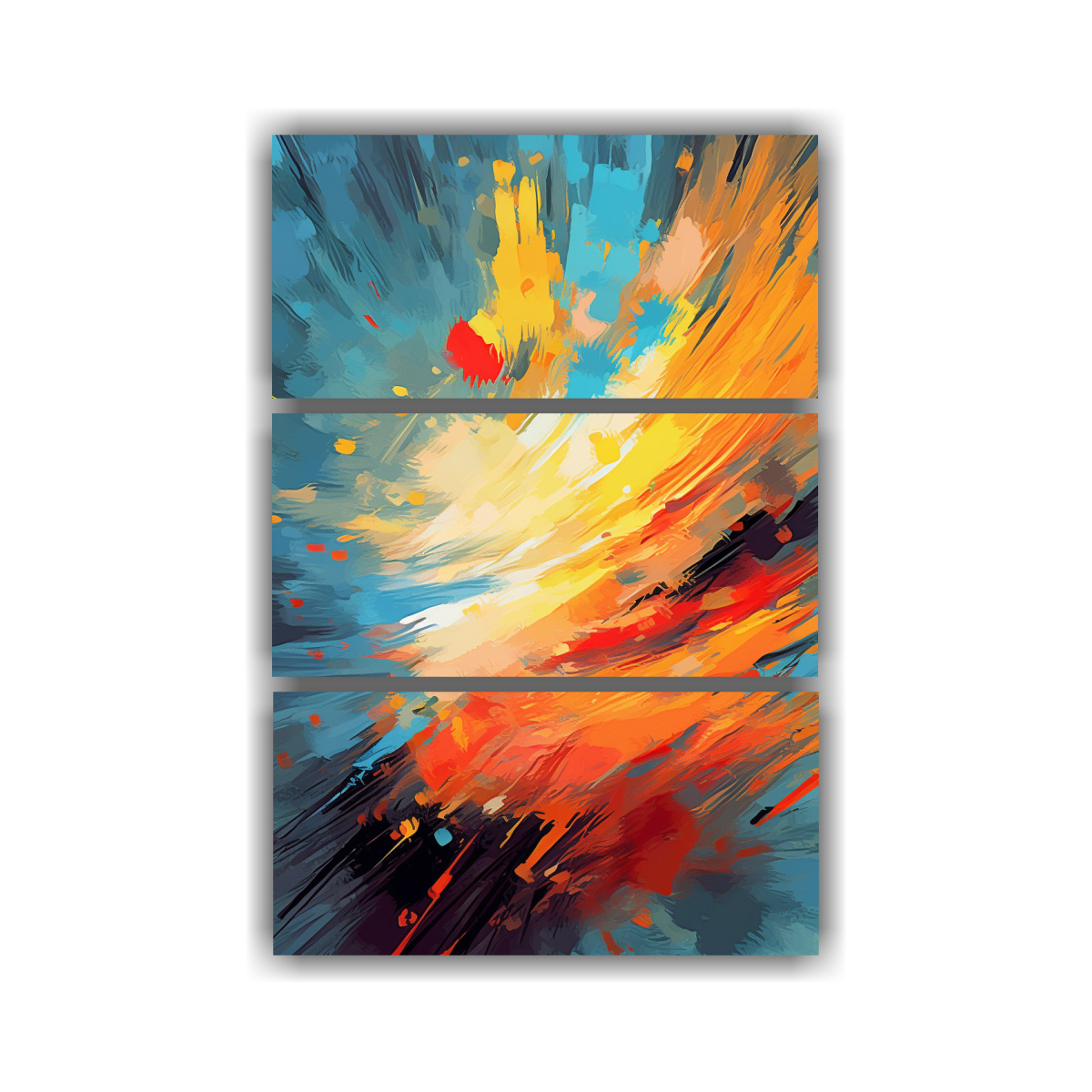 SET 3 PINTURAS DE DECORACIÓN CON CONCEPTO MURAL 160X240 CM - 1