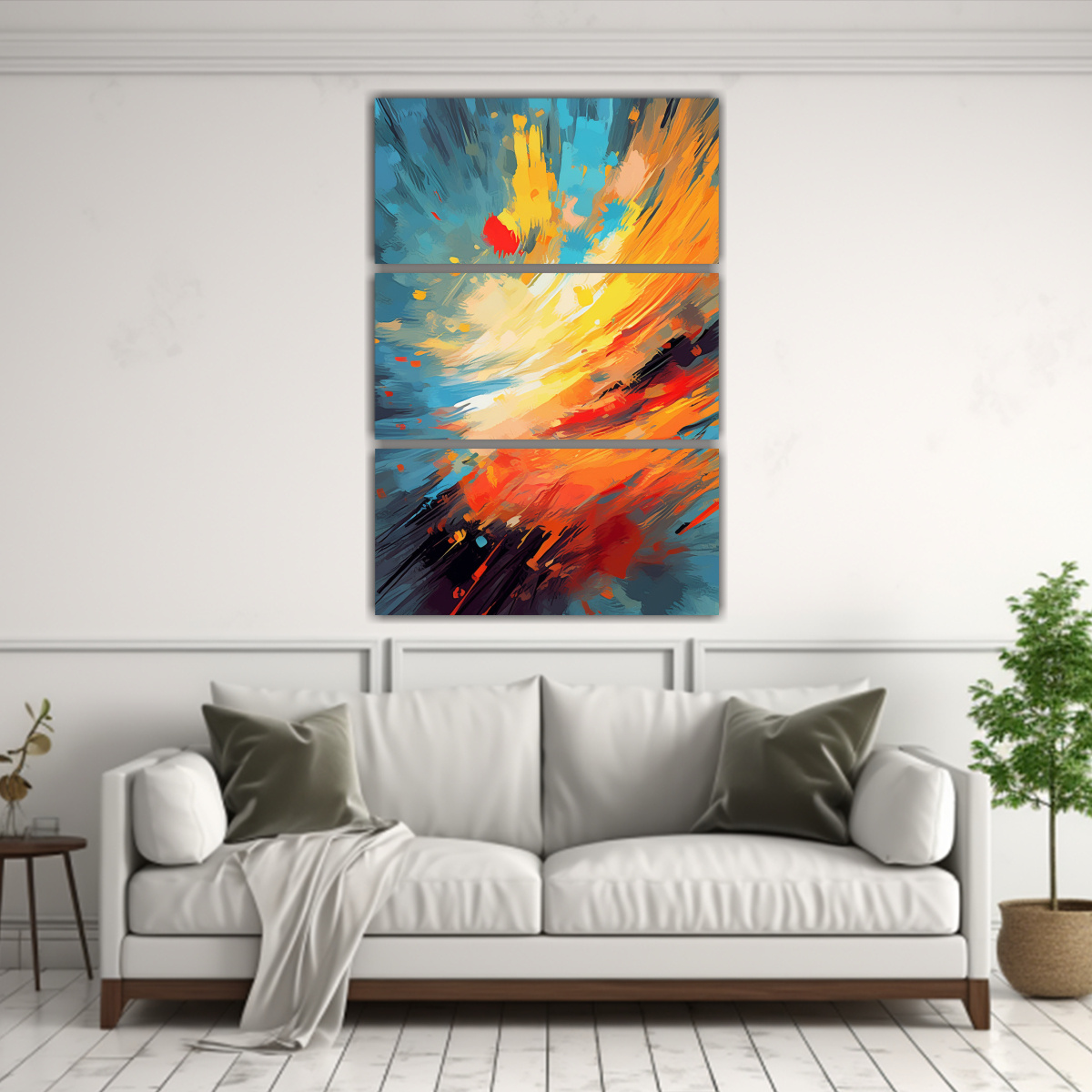 SET 3 PINTURAS DE DECORACIÓN CON CONCEPTO MURAL 160X240 CM - 2