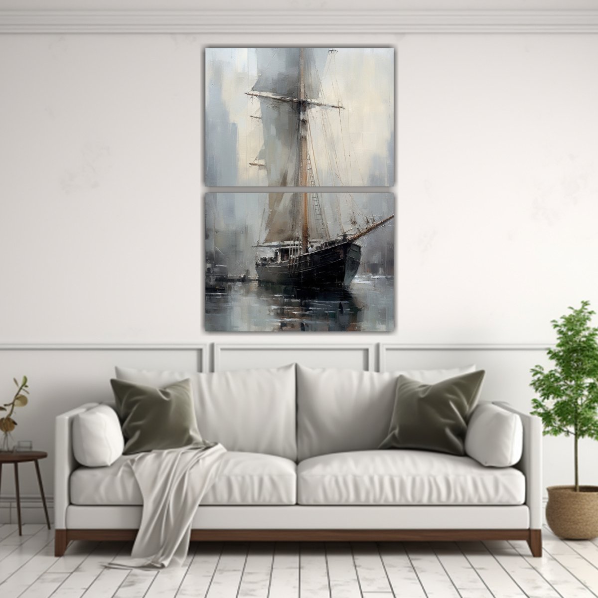 PINTURA LIENZO IMPACTO VISUAL, BARCO VELERO CON 50X80 CM - 2