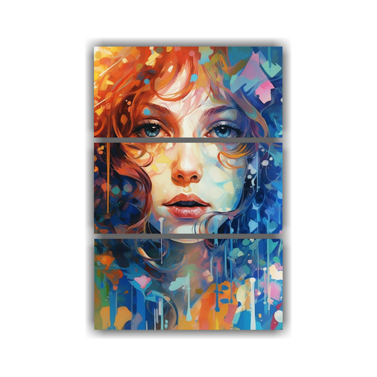 ARTE ACUARELA ANIME DE HERMOSA ARMONÍA CROMÁTICA 60X90 CM - 1