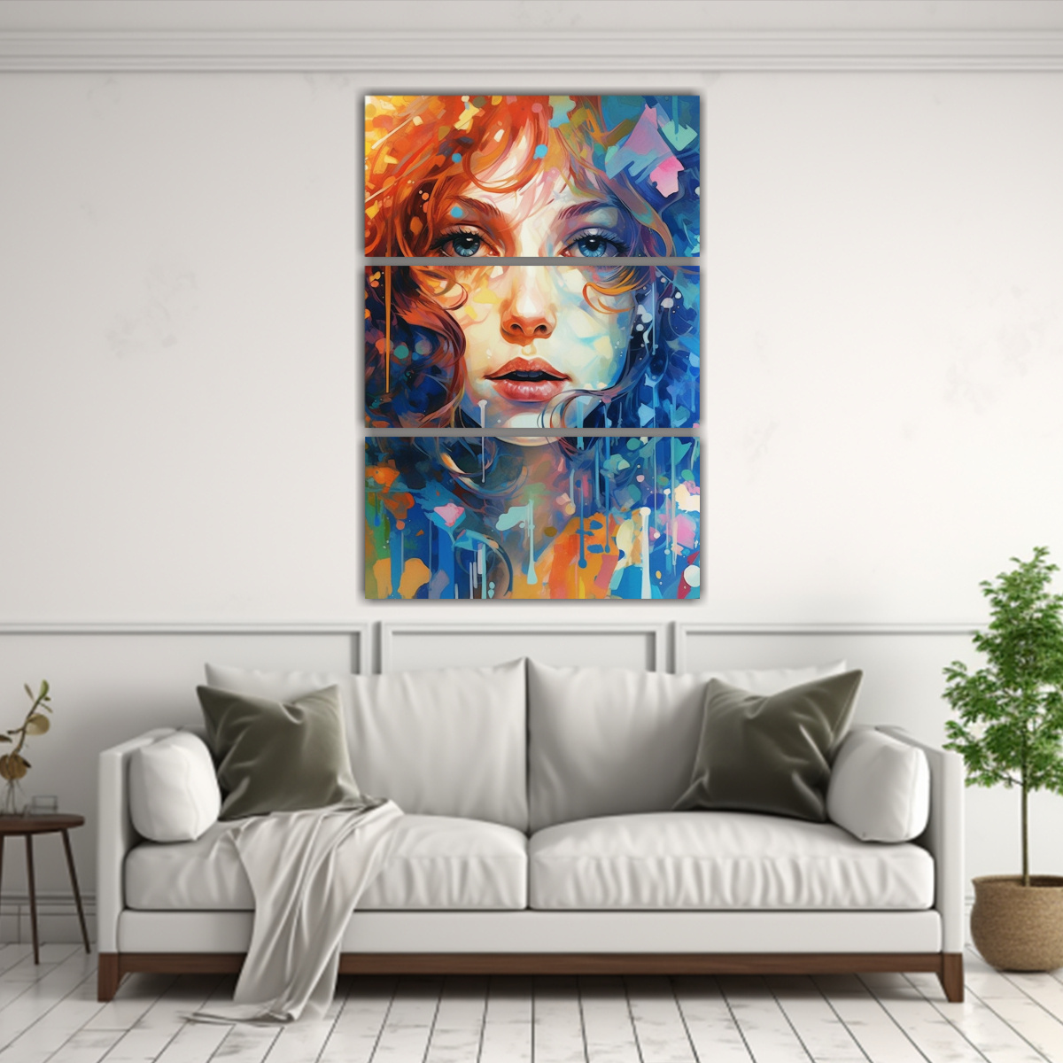 ARTE ACUARELA ANIME DE HERMOSA ARMONÍA CROMÁTICA 60X90 CM - 2