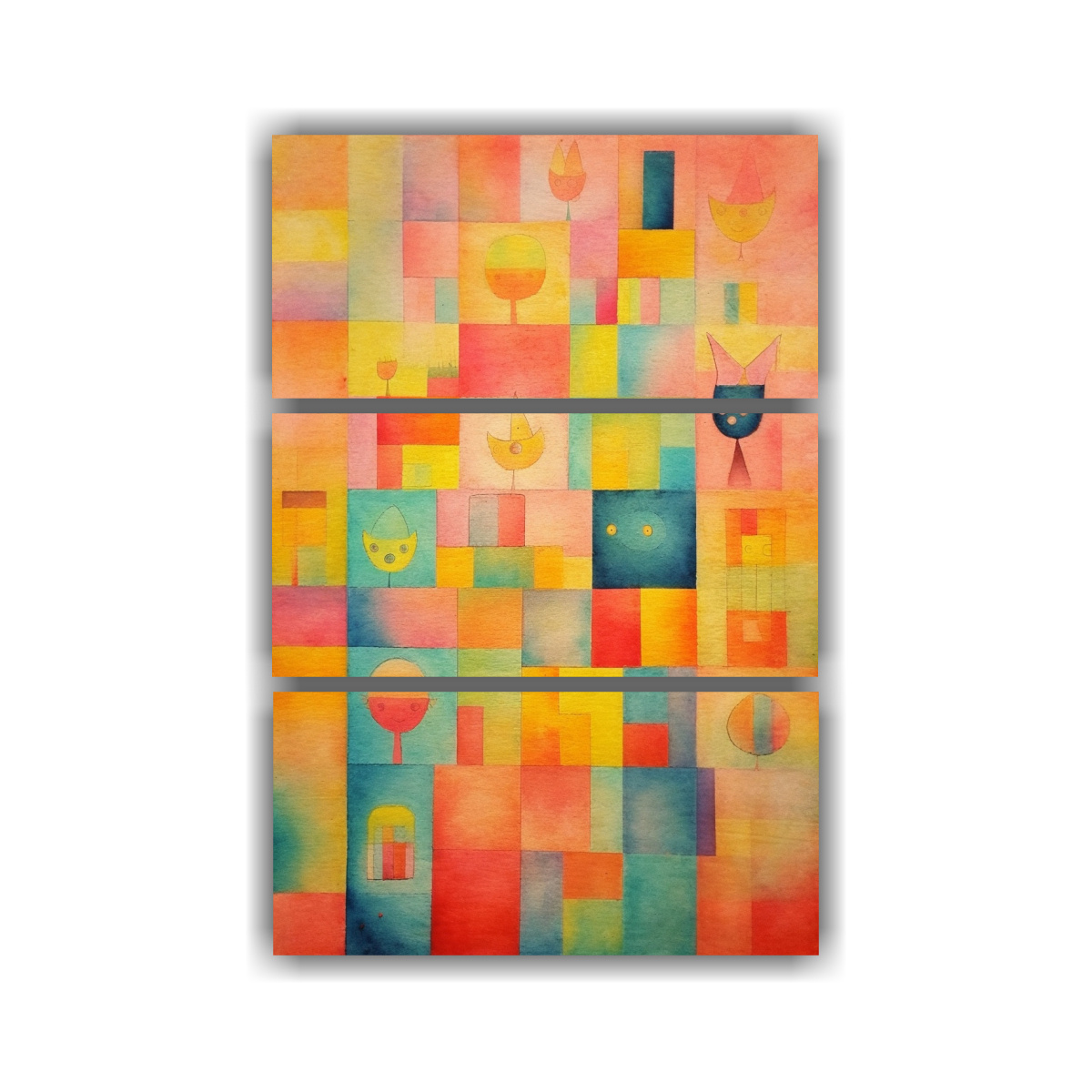 PINTURA PASTEL DE COLORES INTENSOS ESTILO 80X120 CM - 1