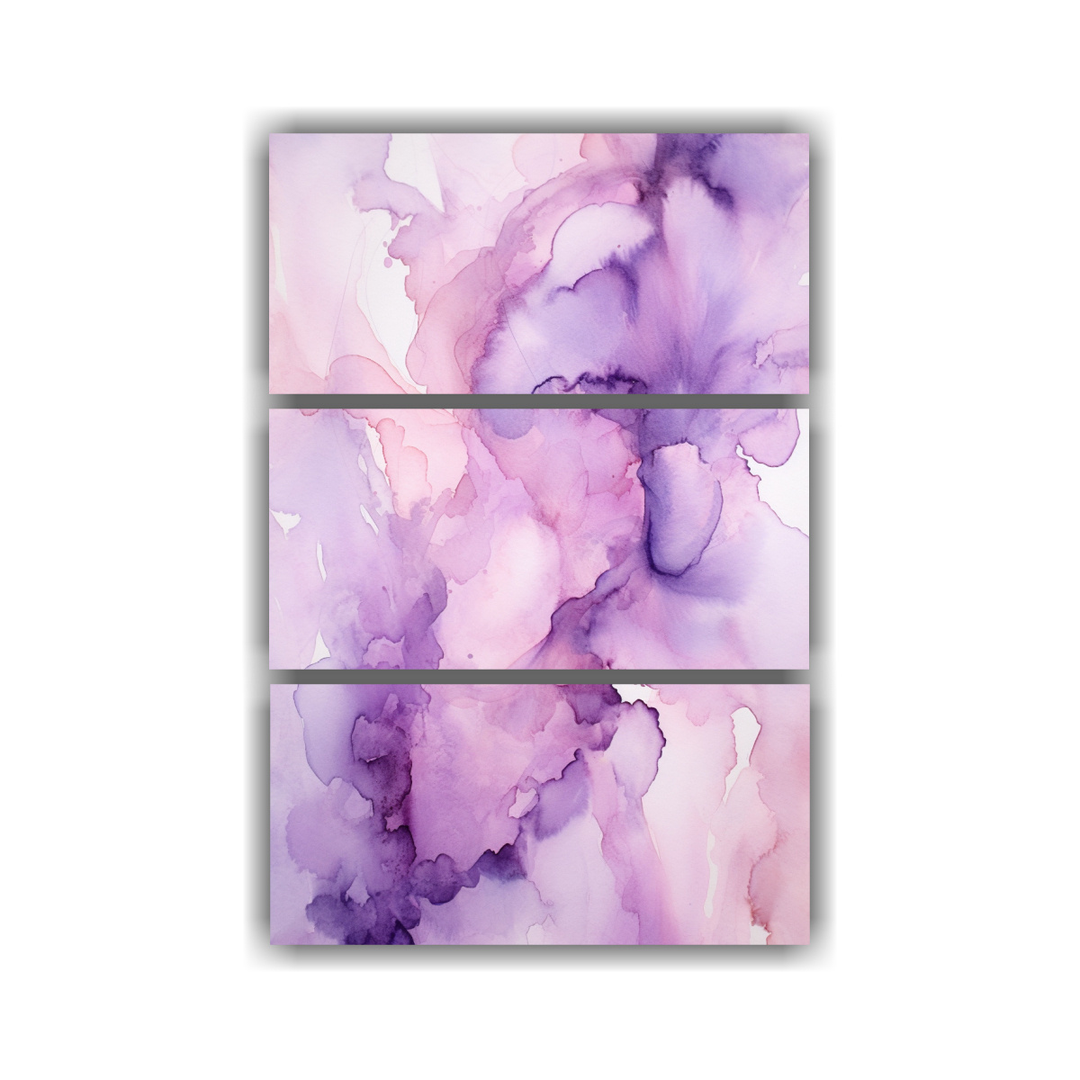 PINTURAS ABSTRACTAS DURADERAS DE TRES CANVAS EN 50X75 CM - 1