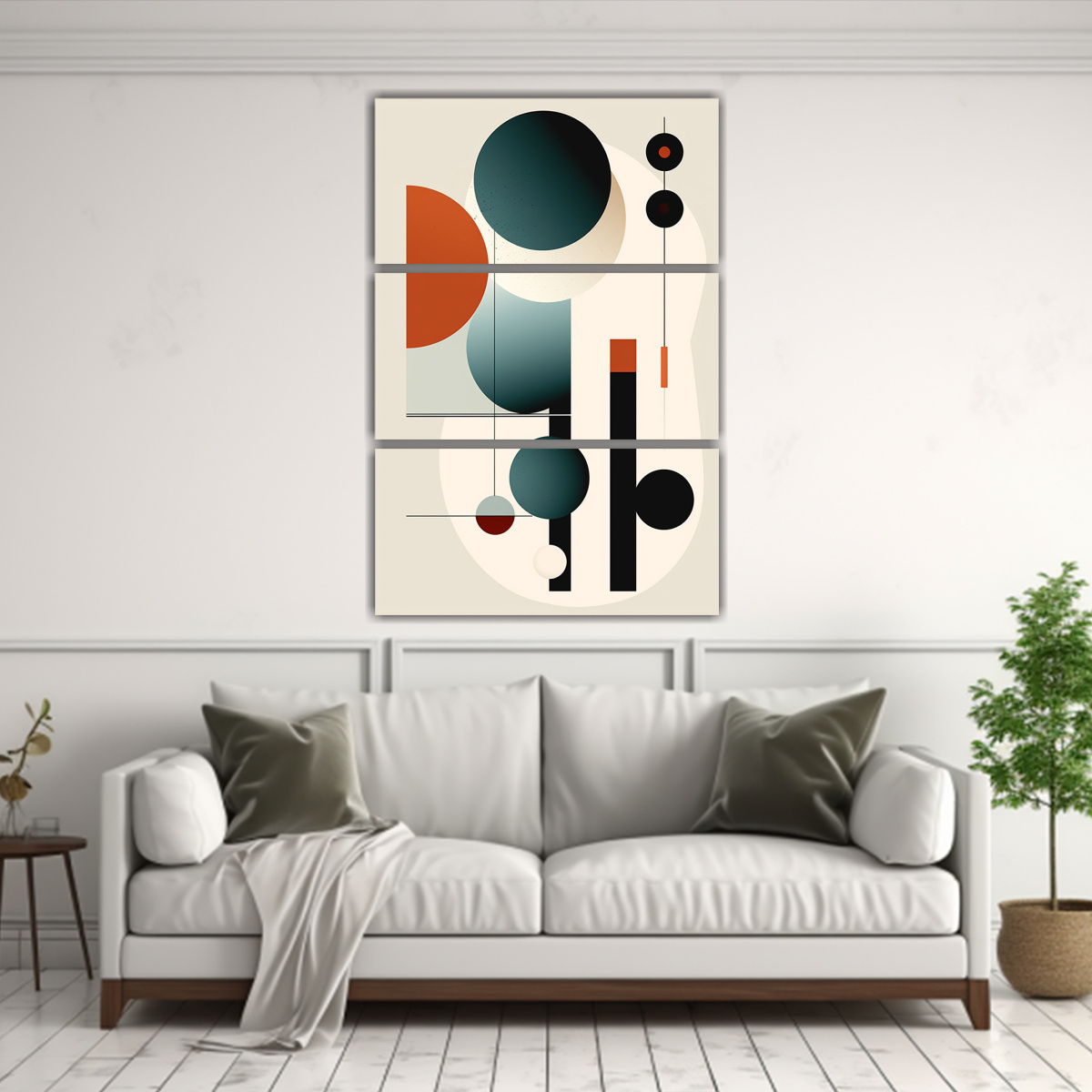 OBRA ABSTRACTA DE TRES TELAS: LUZ Y BELLEZA EN 140X210 CM - 2