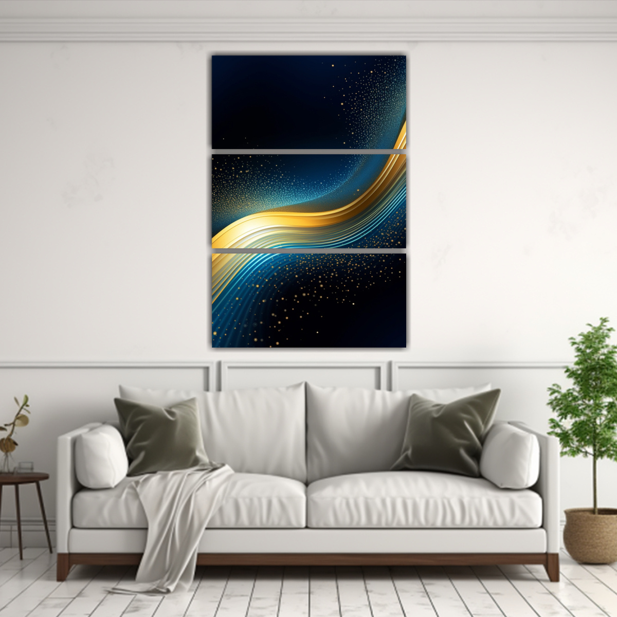 LIENZOS IMPRESOS ARTE GRÁFICO AZUL CON 80X120 CM - 2