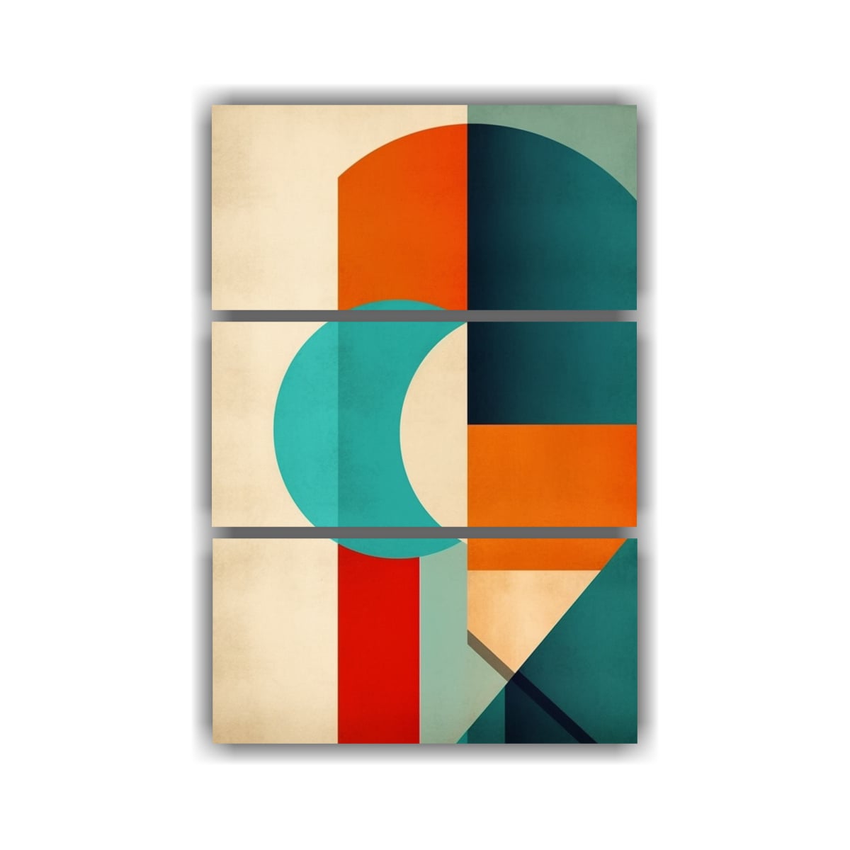 CONJUNTO 3 ARTE GEOMÉTRICO EXPOSICIÓN DISEÑO 50X75 CM - 1