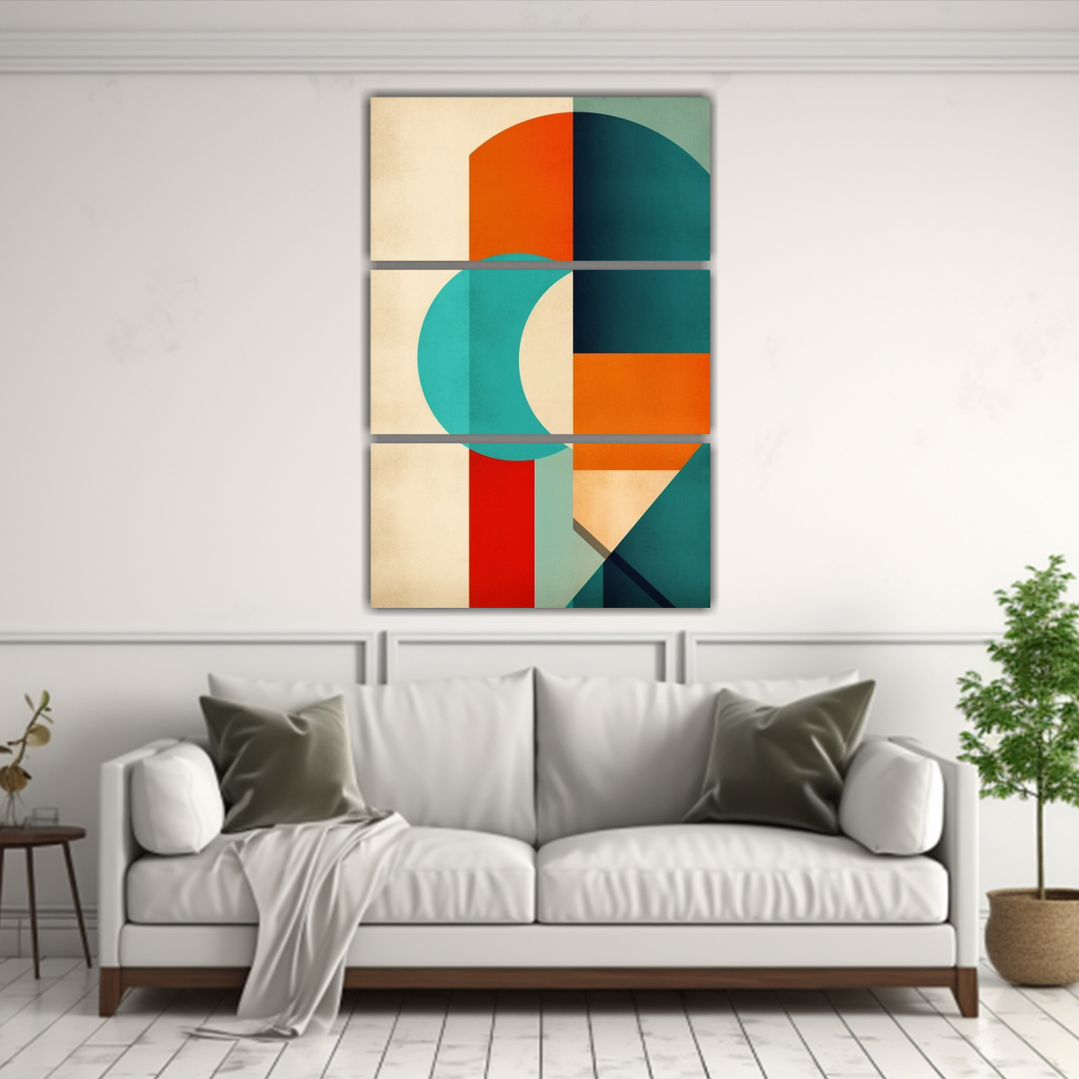 CONJUNTO 3 ARTE GEOMÉTRICO EXPOSICIÓN DISEÑO 50X75 CM - 2