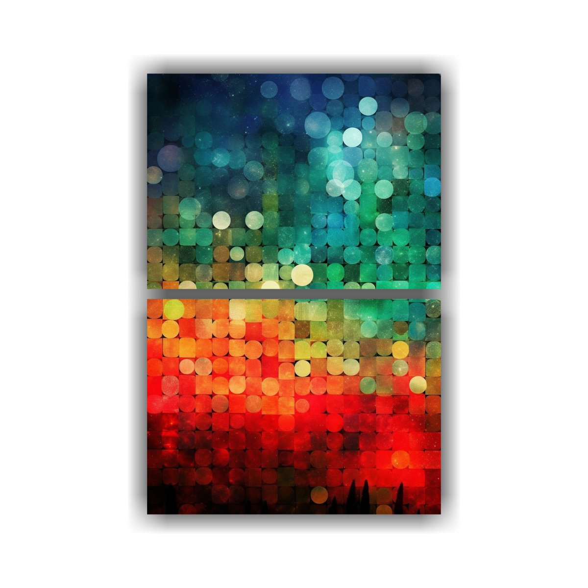 PINTURAS DE DECORACIÓN CON ELEGANTES LUCES ROJAS 80X120 CM - 1