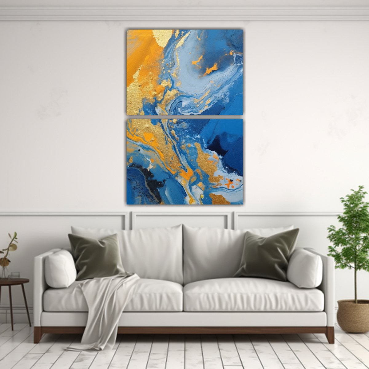 PINTURAS ACRÍLICAS DE VIDRIO ABSTRACTAS DEL 65X100 CM - 2