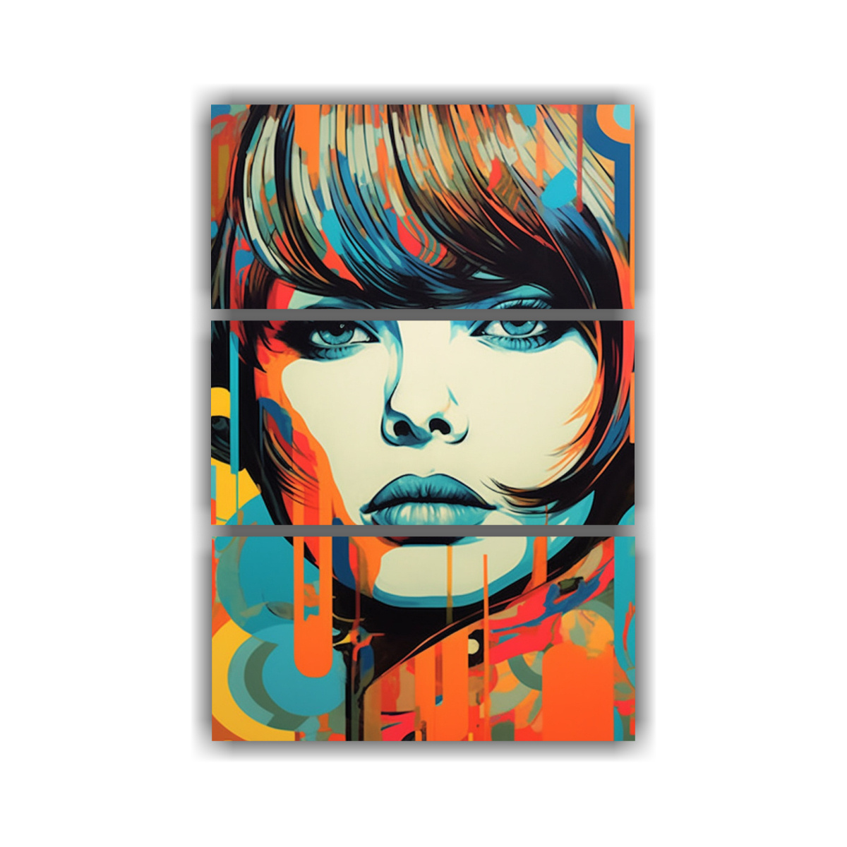 CUADROS DECORATIVOS DE ARTE POP SIMÉTRICO 160X240 CM - 1