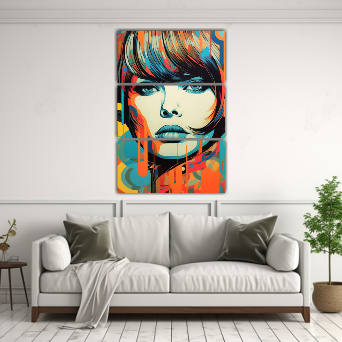 CUADROS DECORATIVOS DE ARTE POP SIMÉTRICO 160X240 CM - 2