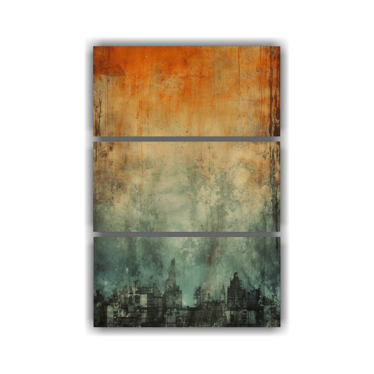 TRÍPTICO DE FONDO GRUNGY PARA DECORACIÓN DE 50X75 CM - 1