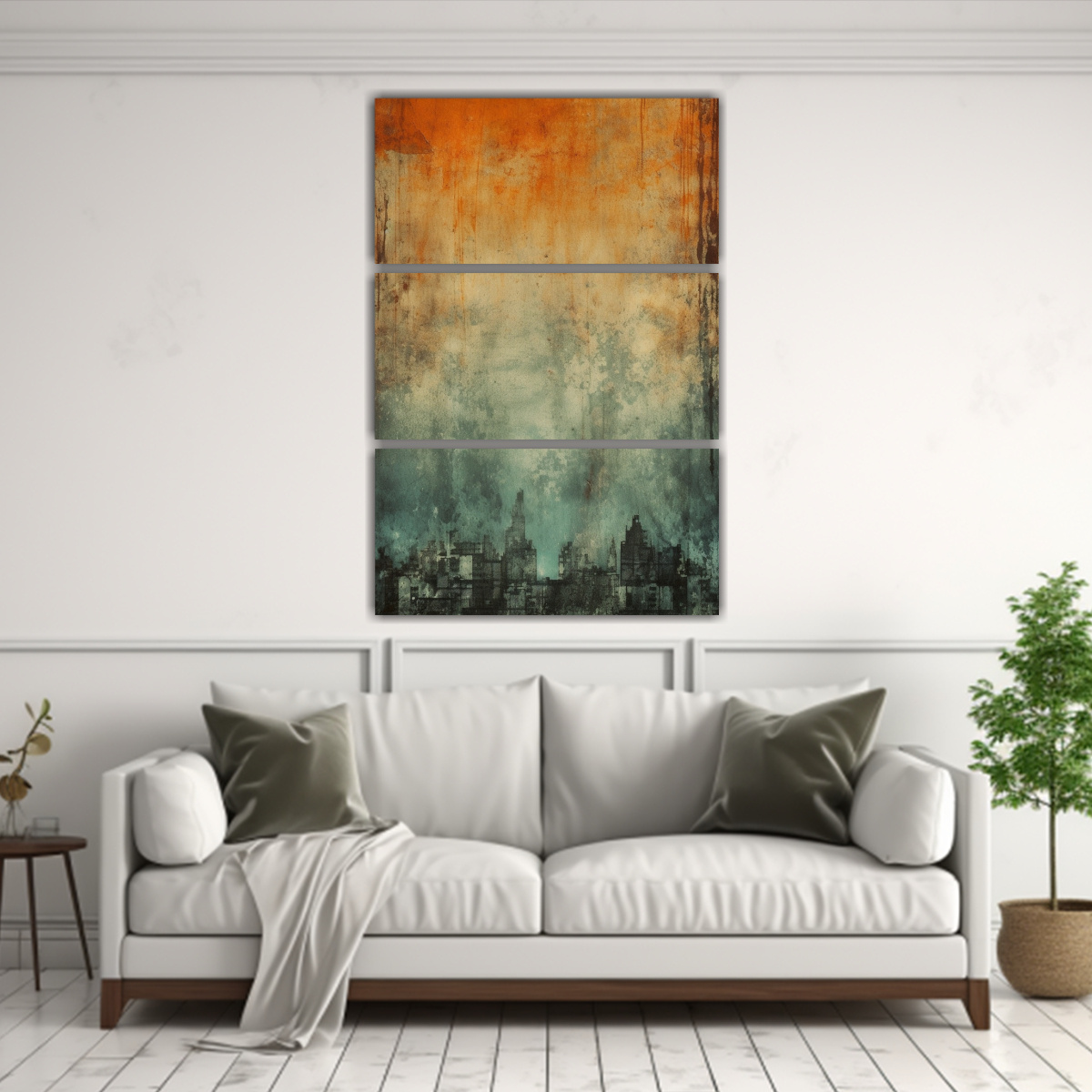 TRÍPTICO DE FONDO GRUNGY PARA DECORACIÓN DE 50X75 CM - 2